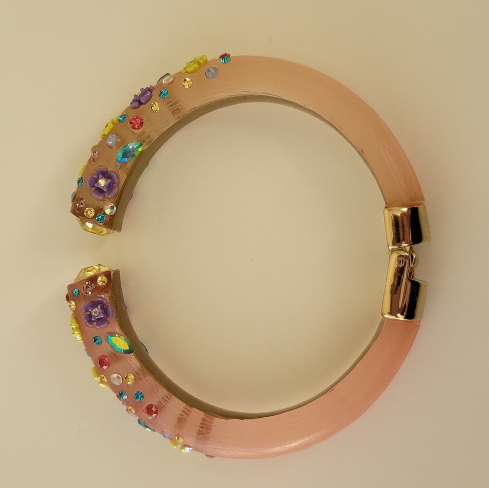 Betsey Johnson Clamper Style Crystal Bracelet - Picture 4 of 10